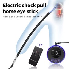 Men Electric E-stim Stretcher Urethral Sounding Rod Penis Plug Dilator Set BDSM