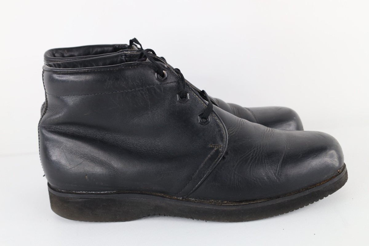 Vtg 70s Streetwear Mens 9 Distressed Leather Ankle Chukkas 