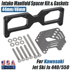 For Kawasaki Jet Ski JS 440 550 SX Intake Manifold Spacer Kit &Gaskets 44mm/46mm