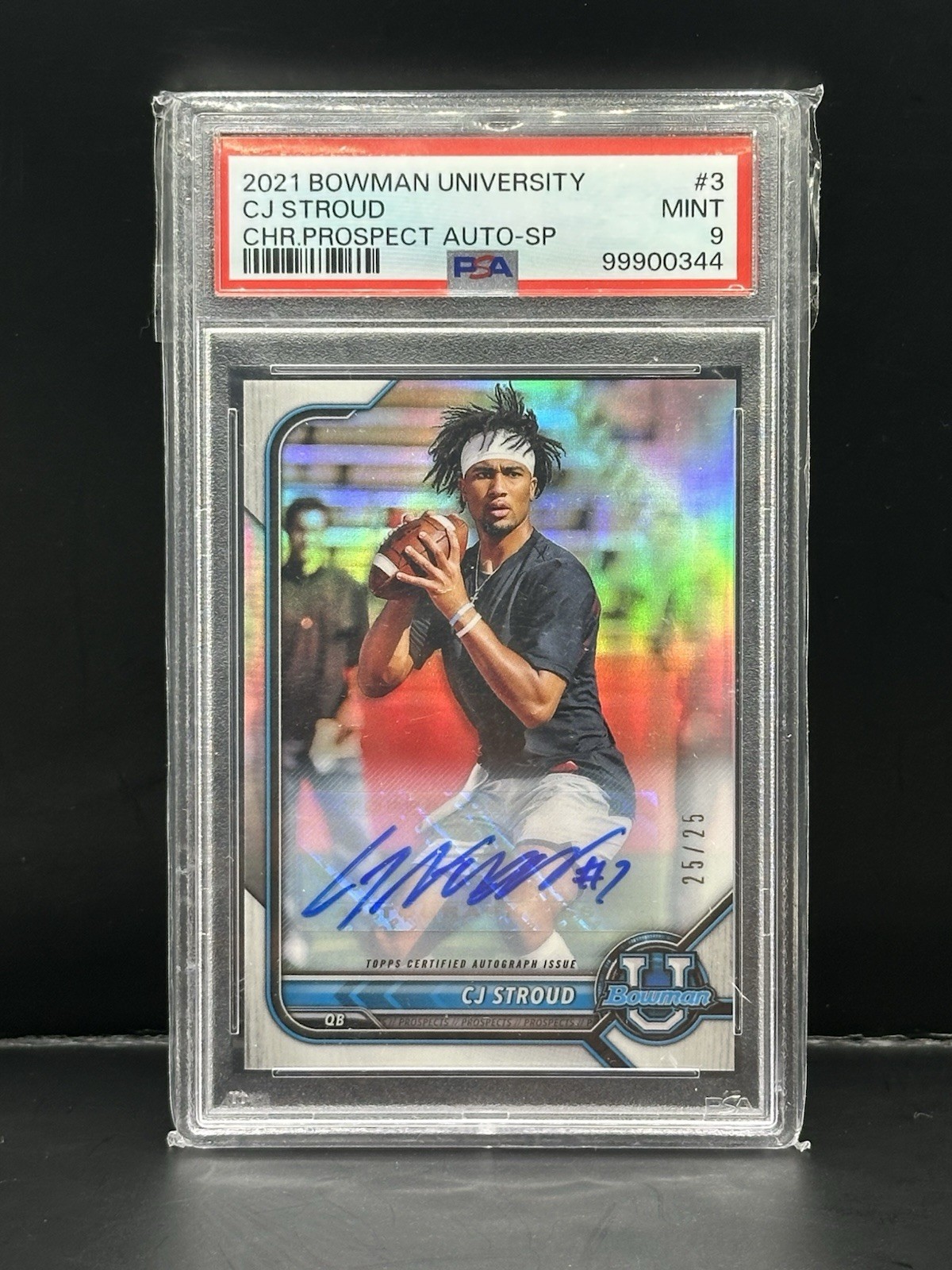 2021 Bowman University CJ Stroud Image Variation Autograph #/25 Auto SP