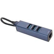 .›USB Ethernet Adapter 4 Port High Speed USB 3.0 Hub For Laptop Desktop XAT