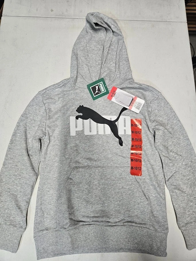 Puma Pullover Sudadera con Capucha Niños Sudadera con Capucha Talla M (10/12) Gris Jaspeado Nuevo con Etiquetas Foto 2 de 4
