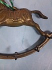 Vintage Solid Brass Rocking Horse Wall Hanger 5 Key Hole Key Rack Holder — photo 6