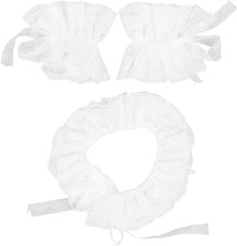 Colletto in Pizzo Vittoriano E Maniche a Volant Vintage Leggero Traspirante Acce