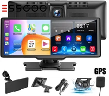 10.26 Portable Car Stereo 4K Camera Dash Cam Wireless Apple CarPlay Android Auto