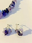 Lovely Vintage Natural Amethyst Chips Necklace, Bracelet, Earrings Jewelry Set — photo 2