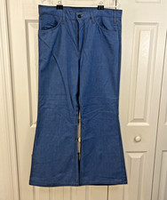 Vintage70's Levi's Orange Tab little e bell-bottom jeans, USA , Talon 42 Blue,