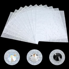 15 Iron-on Hotfix Rhinestone Sheets Transfers for Clothing 3 Styles Heat Pres...