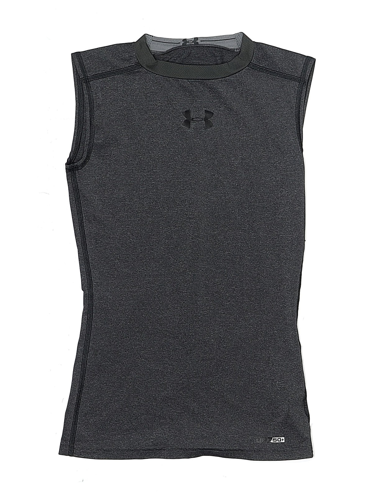 Under Armour Boys Gray Sleeveless T-Shirt S Youth