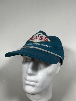 Vintage A-B Emblems B.A.S.S. Hat Cap Snap Back Mens One Size Blue Fishing USA