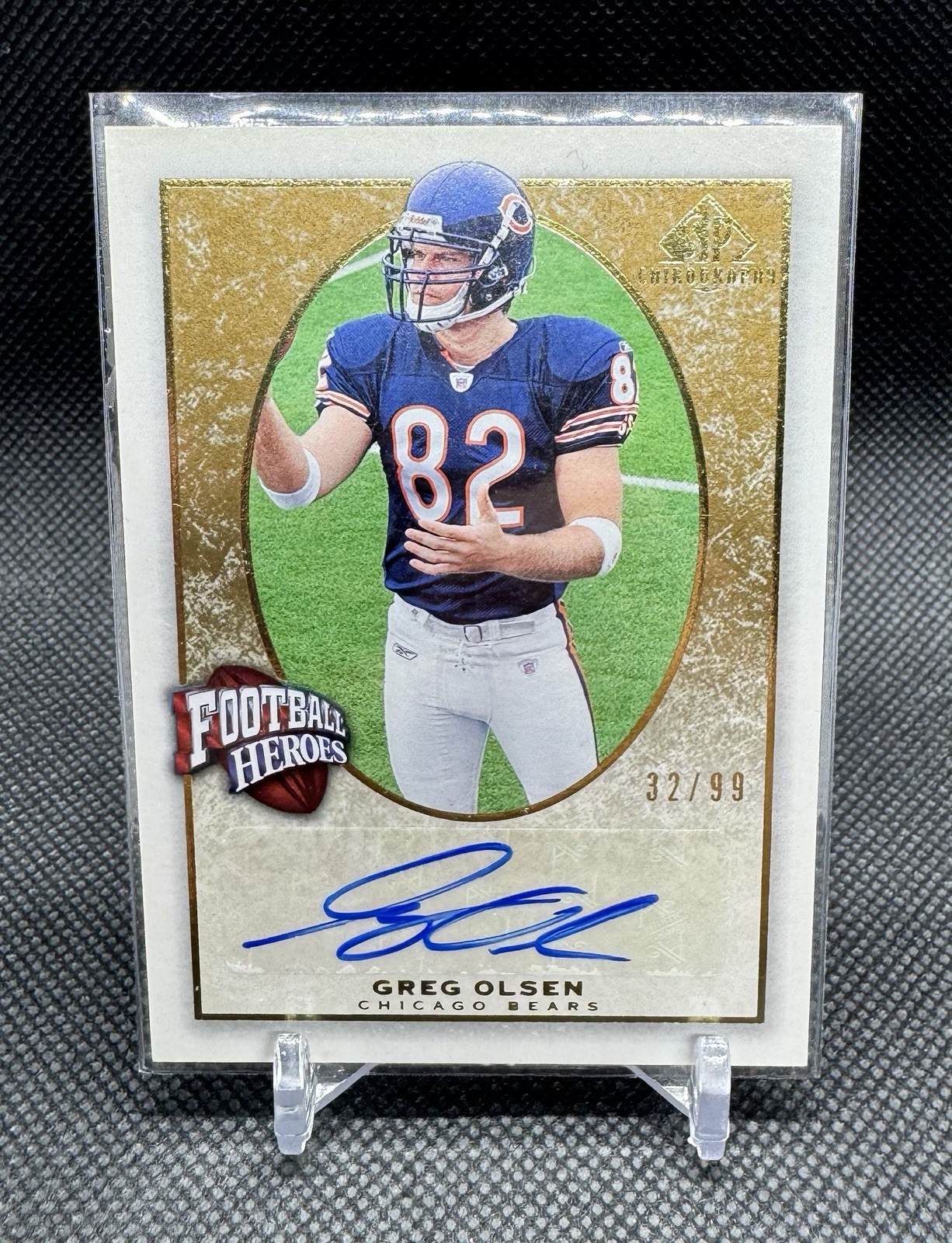 Greg Olsen SP Chirography Football Heroes Autographs #FHGO Gold