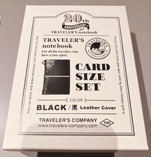 TRAVELER  S notebook Card Size 20th Anniversary Set Color Black Japan