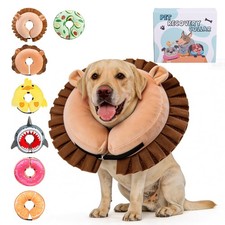 Inflatable Dog Cone Collar, Soft Donut Collar for Dogs After Surgery to Stop ...