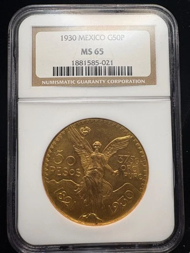 1930 Mexico 50 Pesos Gold — NGC MS65 — G50P Mexico City Mint