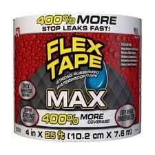 FLEX SEAL Family of Products MAX 4in. W X 25ft. L White Waterproof Repair Tape