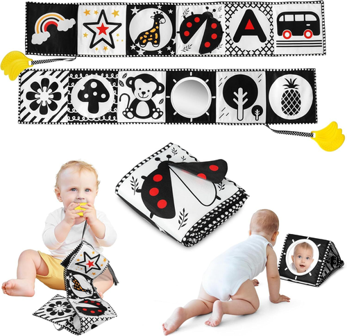 High Contrast Black & White Baby Toys 0-12 Months Soft Multicolor Sensory Play