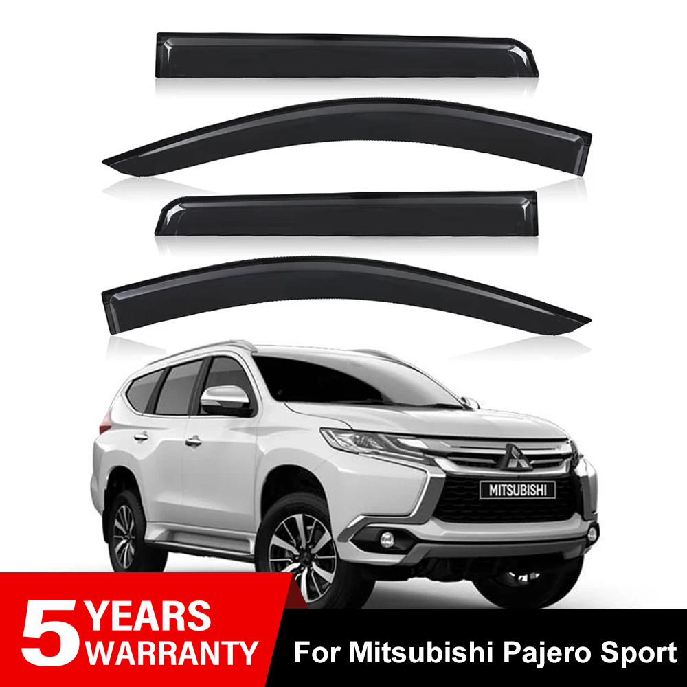 Smoke Tinted Rain Wind Deflectors For Mitsubishi Pajero Sport 2015-2020 Pickup