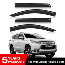 Smoke Tinted Rain Wind Deflectors For Mitsubishi Pajero Sport 2015-2020 Pickup 