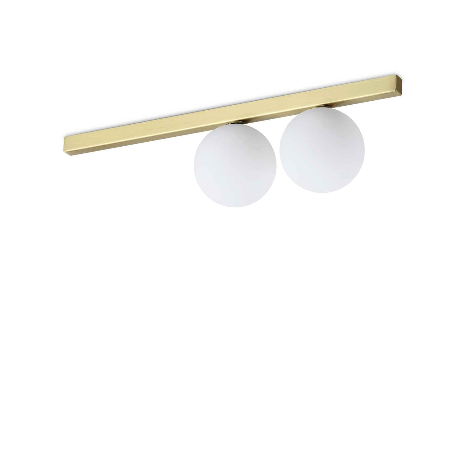 Plafoniera Binomio Ottone 2 Luci G9 | Stile Contemporaneo Metallo
