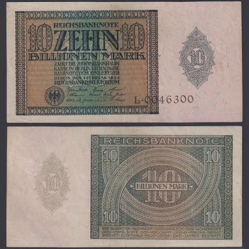 German Reich 10 Billion Mark DEU-167 Ro.134 P#137 Reichsbank 01.02.1924 [63