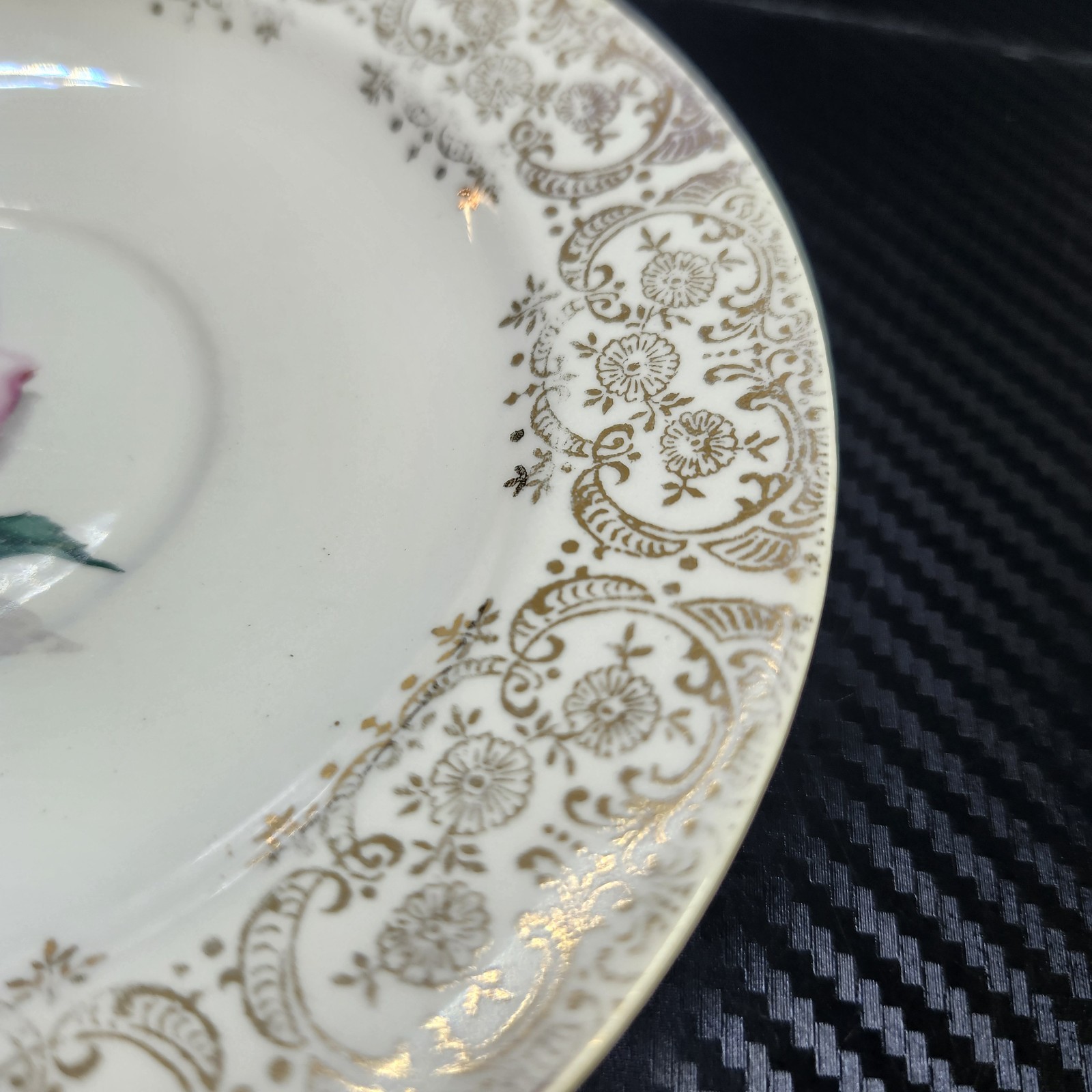 Vintage Homer Laughlin 22 Carat Gold Filligree Tea Saucer image 4