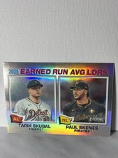 2026 Topps Heritage - League Leaders Paul Skenes, Tarik Skubal #7 Chrome