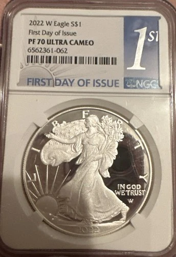 2022 W American Silver Eagle Proof NGC PF70 UCAM First Day Issue