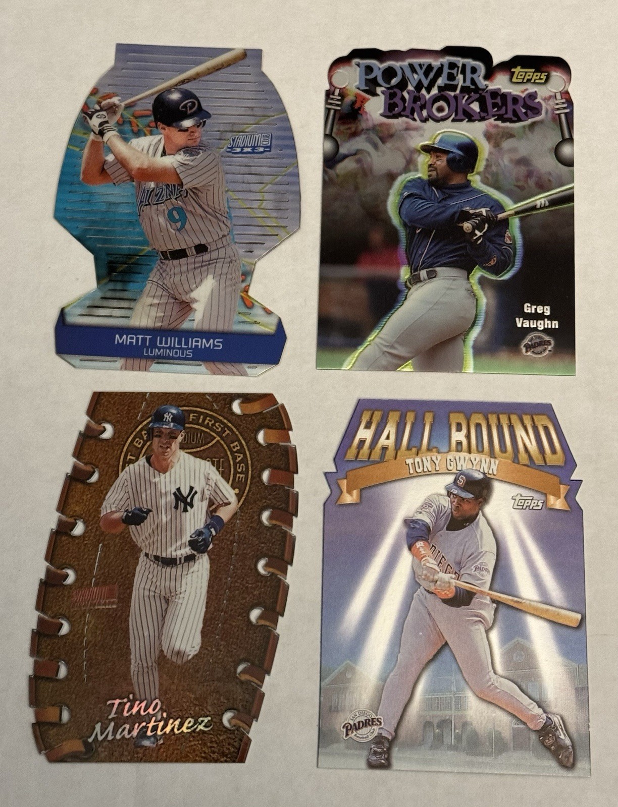 Tony Gwynn Tino Martinez Greg Vaughn Matt Williams Topps Insert SP Card Lot HOF