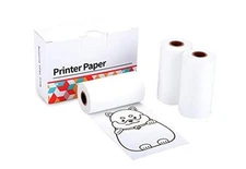  M02 Thermal Paper White Self-Adhesive, Glossy Printable Sticker Paper Milky
