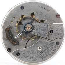 WALTHAM, 14444269 GRADE No. 820, 18s 15j, POCKET WATCH MOVEMENT, FOR REPAIR (IE)