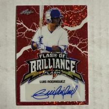 2020 Leaf Flash Of Brilliance Red Luis Rodriguez ROOKIE Auto 5/5 T1