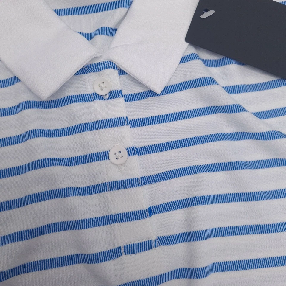 Polo Para Mujer Oakley Azul Rayado Golf Cs7 Talla XS - Imagen 3 de 4