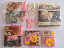 Vintage 5 LOT BRUSH HAIR ROLLERS 1973 Goody Ball Tip 14 9581/2 Sealed Plus pins