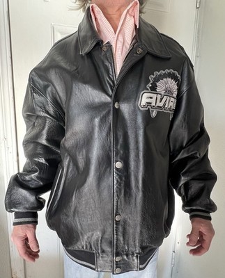 AVIREX CHIEF HIGH HORSE BLACK LEATHER BOMBER JACKET XXXL 3XL