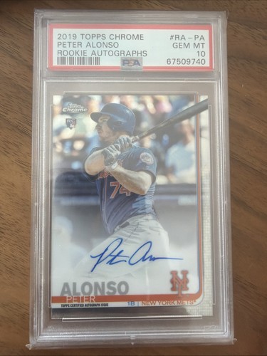 2019 Topps Chrome #RA-PA Pete Alonso RC Rookie Auto PSA 10 GEM MINT