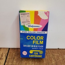 Vintage Walgreens 126 Cartridge Color Print Film expired old stock Sealed w/box