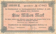1 Million Mark - Stollberg - Amtshauptmannschaft - 1.9.1923