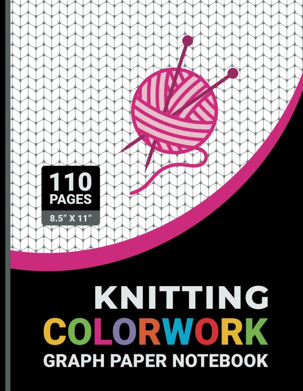Knitting Colorwork Graph Paper Notebook: Stitch Shaped Seamless Pattern ...