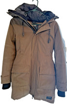 Aritzia Golden by TNA Bancroft Parka Warmest Goose Down Coat S Olive Waterproof