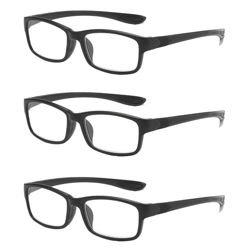3 Pack Stylish Reading Glasses Anti Blue Light Readers Sports Presbyopic Glasses