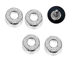 Bling Crystal Diamond Car Interior Door Lock Accessory Compatible Door lock