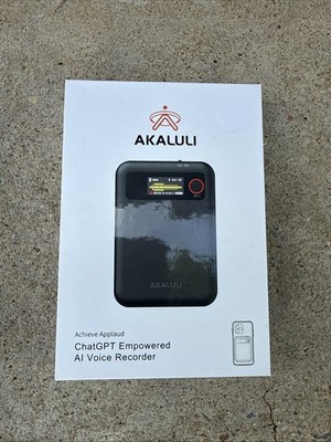 AKALULI CHAT GPT EMPOWERED AI VOICE RECORDER MODEL L816 BLACK NEW OPEN BOX