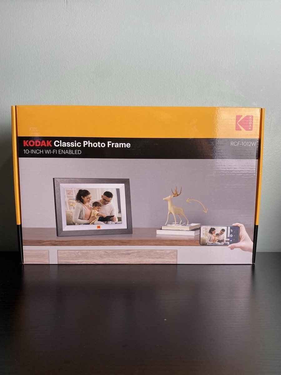 Kodak RCF-1012W Photo Frame 10-Inch Wi-Fi Touch Screen Gray Wood