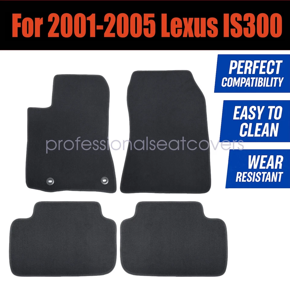 Alfombrillas de terciopelo delanteras y traseras de repuesto para Lexus IS300 2001-2005 nuevas Foto 3 de 4