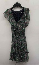 Tommy Hilfiger Women's Floral Ruffle Faux Wrap Tiered Dress Multicolor Size 8