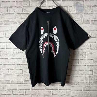 BAPE Tiger Shark Graphic Print T-Shirt Black L Authentic Streetwear Archive JDM