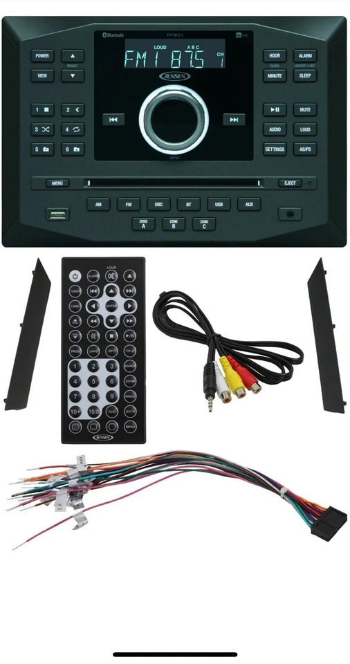 Jensen JWM62A Wallmount Bluetooth RV Stereo with App Control, DVD|CD|USB|AUX|RCA - Image 3 of 4