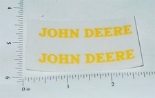Pair John Deere Yellow 2.25" Text Stickers JD-793