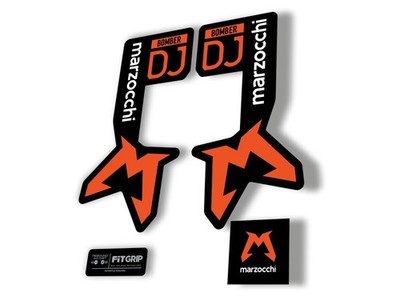 Marzocchi Bomber DJ 2025 Gabel Federung Aufkleber Decal Kit selbstklebend orange
