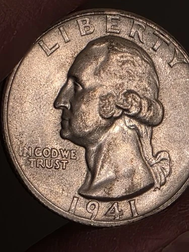 1941 S Washington Quarter  ** 90% SILVER** / AU+ CONDITION / SOLID SILVER COIN